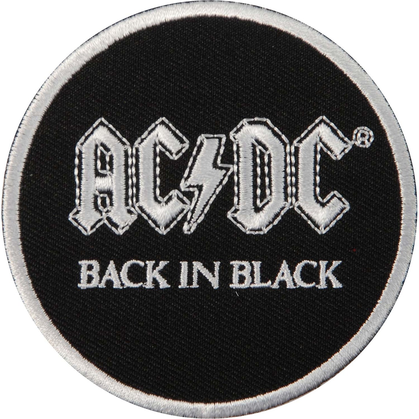 AC/DC Back in Black Embroidered Patch