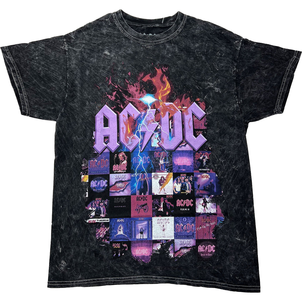 AC/DC Album Covers Tie Dye T-shirt