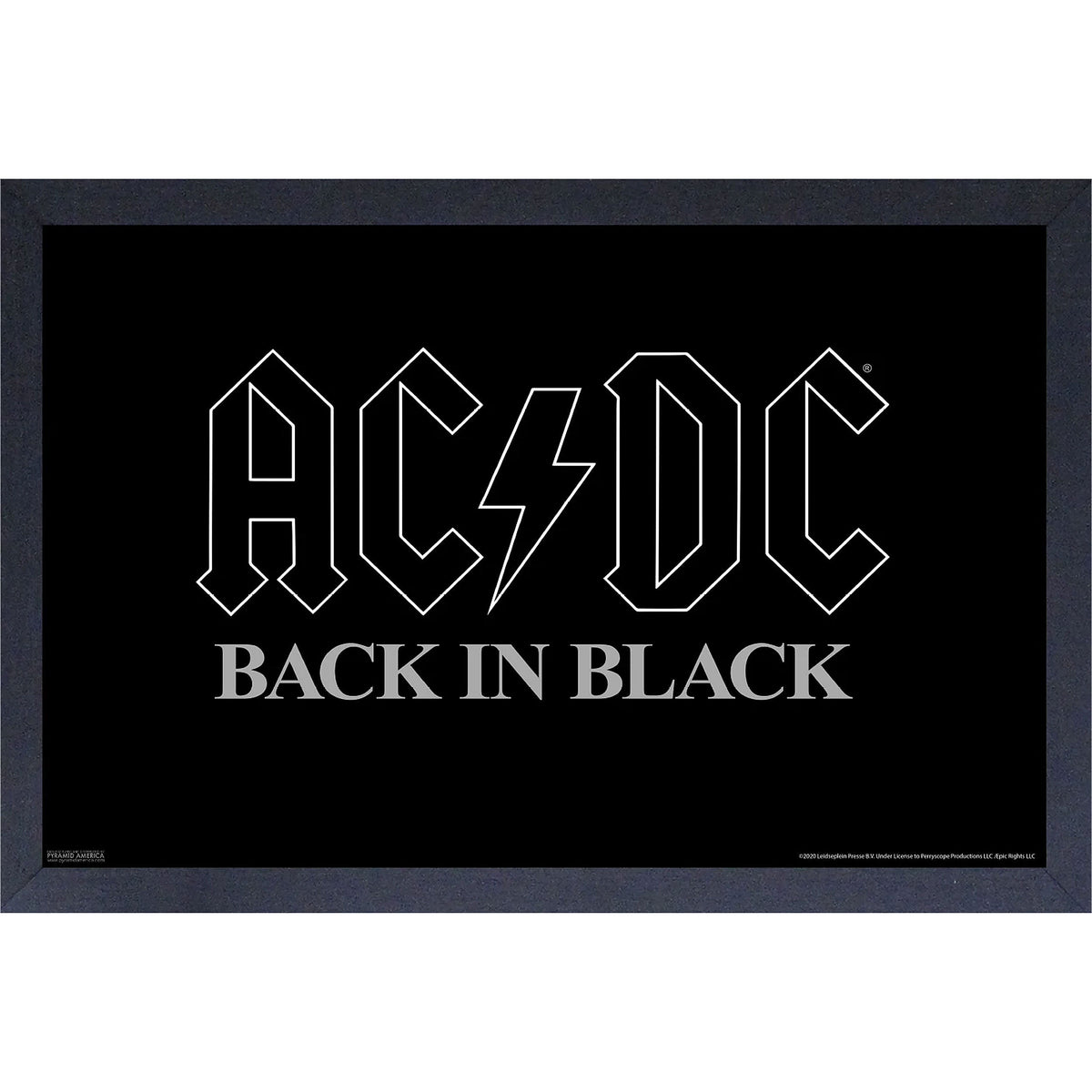 AC/DC Back in Black Framed Wall Art