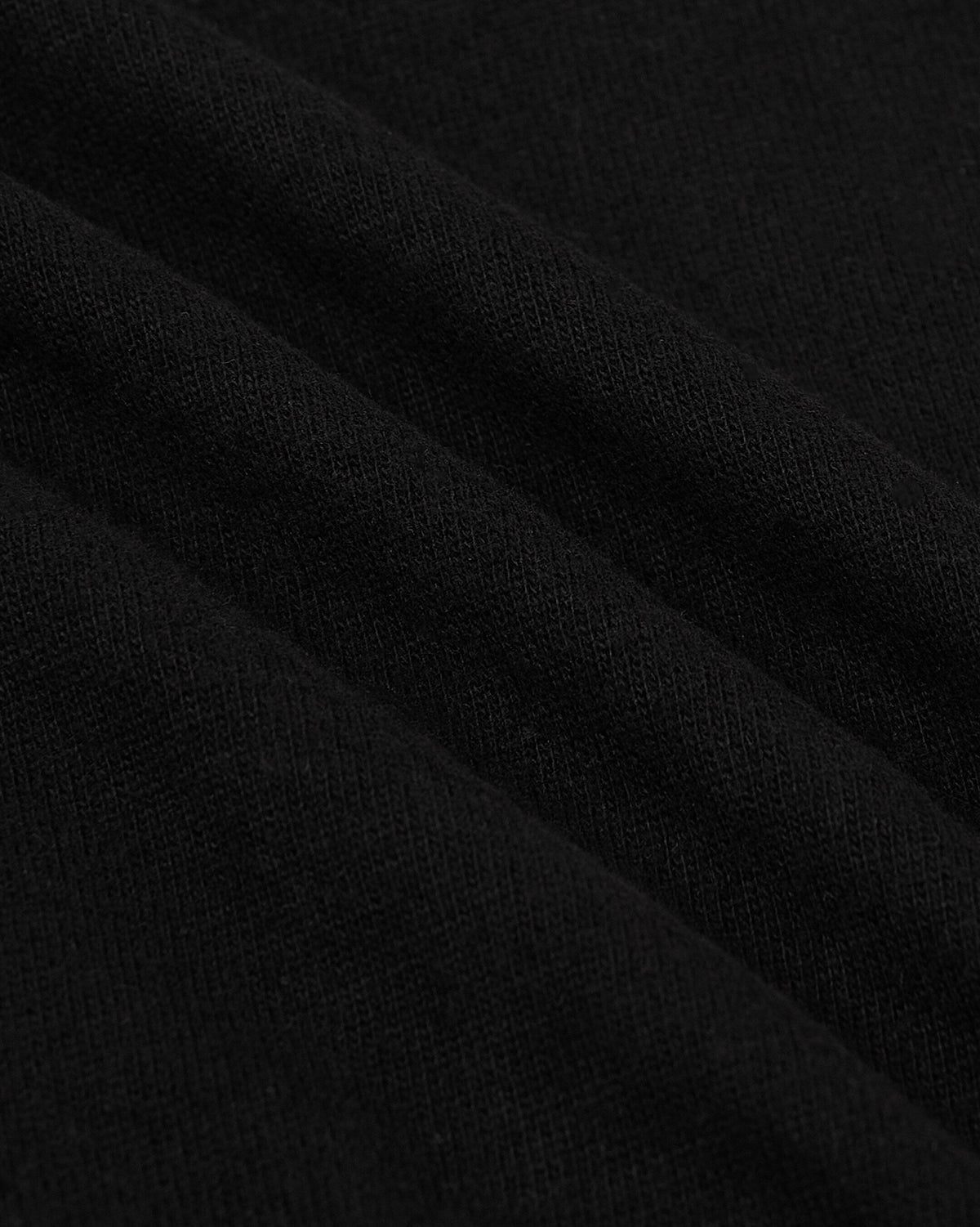 Black Heavyweight Curved Hem Crew