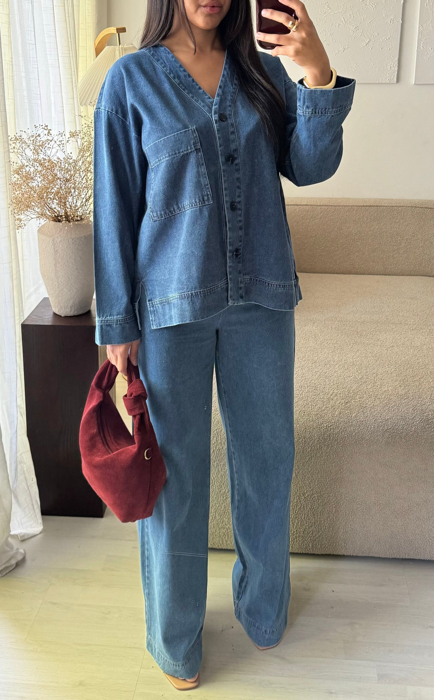 Veste En Jean A Boutons Rm 499 I Bleu Intermediaire