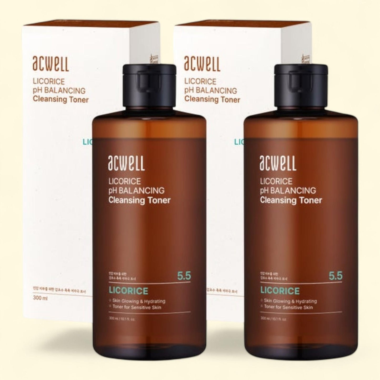 ACWELL Licorice pH Balancing Cleansing Toner, 10.14 fl oz, 2-pack