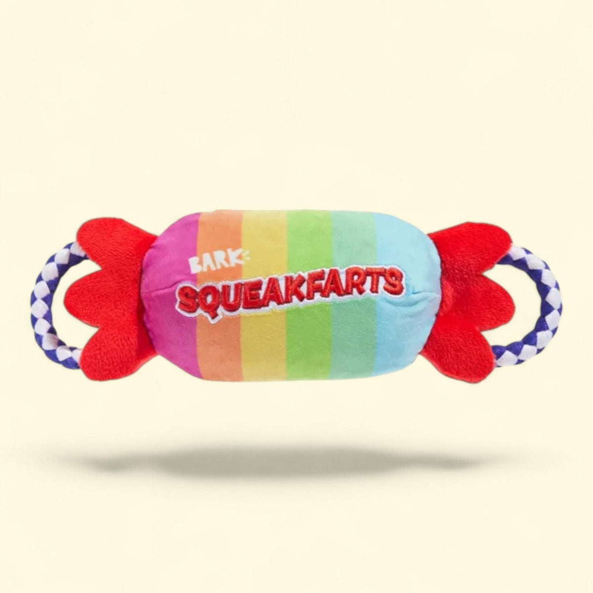 BARK Sweet Squeak Farts Candy Plush Dog Toy, Small to Medium Size