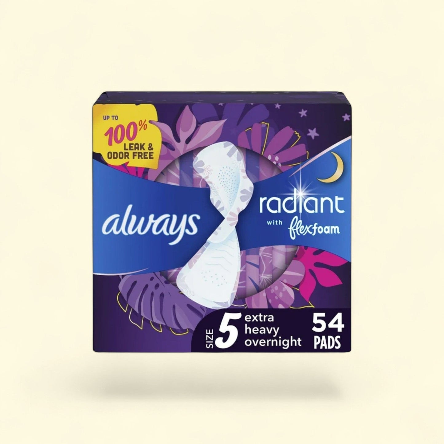 Always Radiant FlexFoam Pads, Size 5, 54 CT