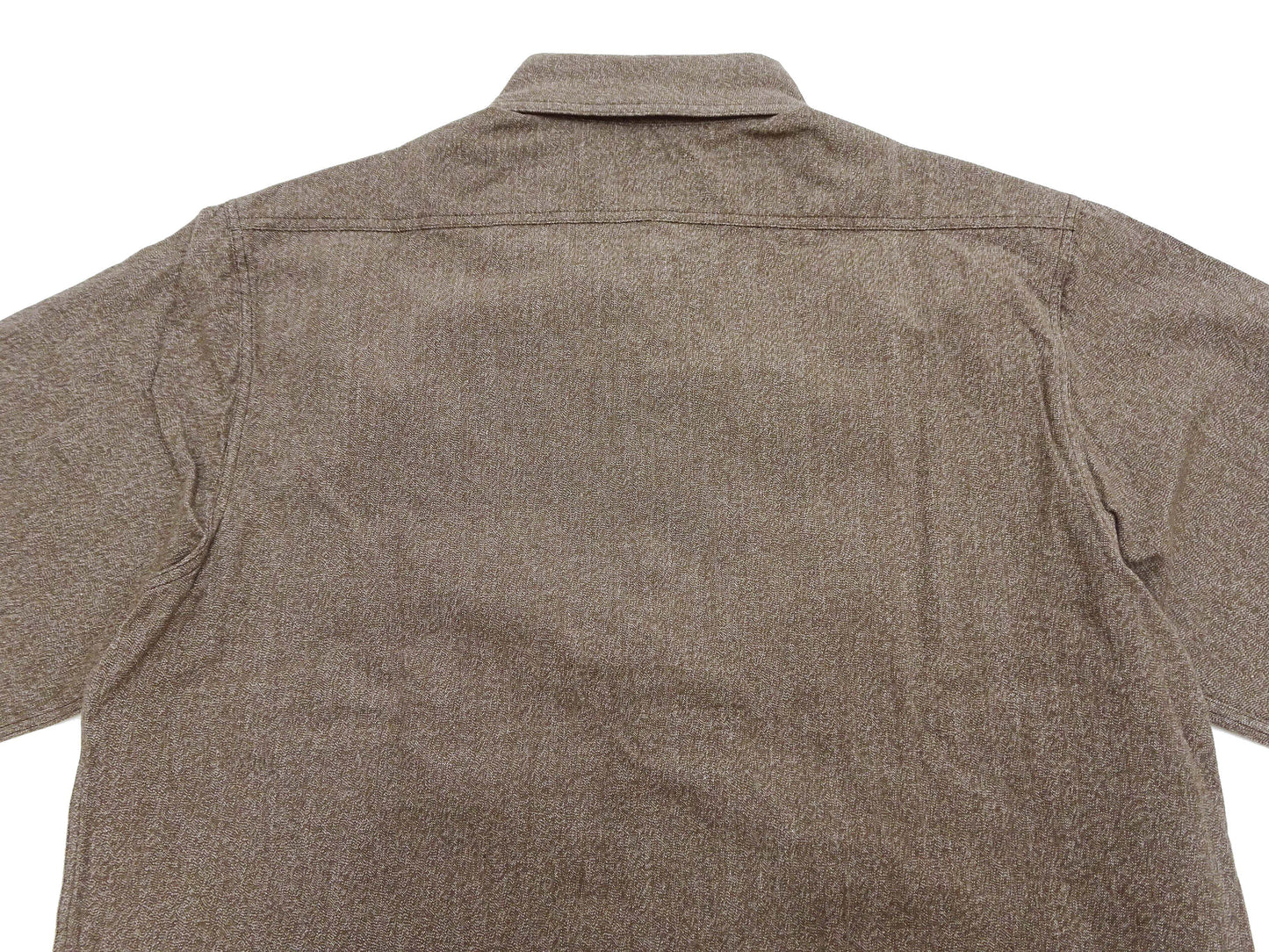 Buzz Rickson Cotton Covert Work Shirt - Men's Casual Vintage-Style Long Sleeve Button Up Shirt BR26082 138 Heathered-Brown