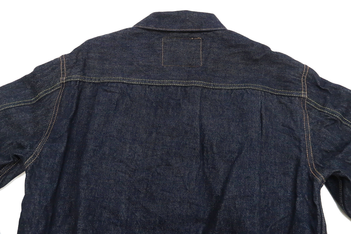 Sugar Cane Blanket Lined Denim Jacket Men's Reissue 1953 Type 2 Trucker Jean Jacket SC15210 421 One Wash Deep Indigo