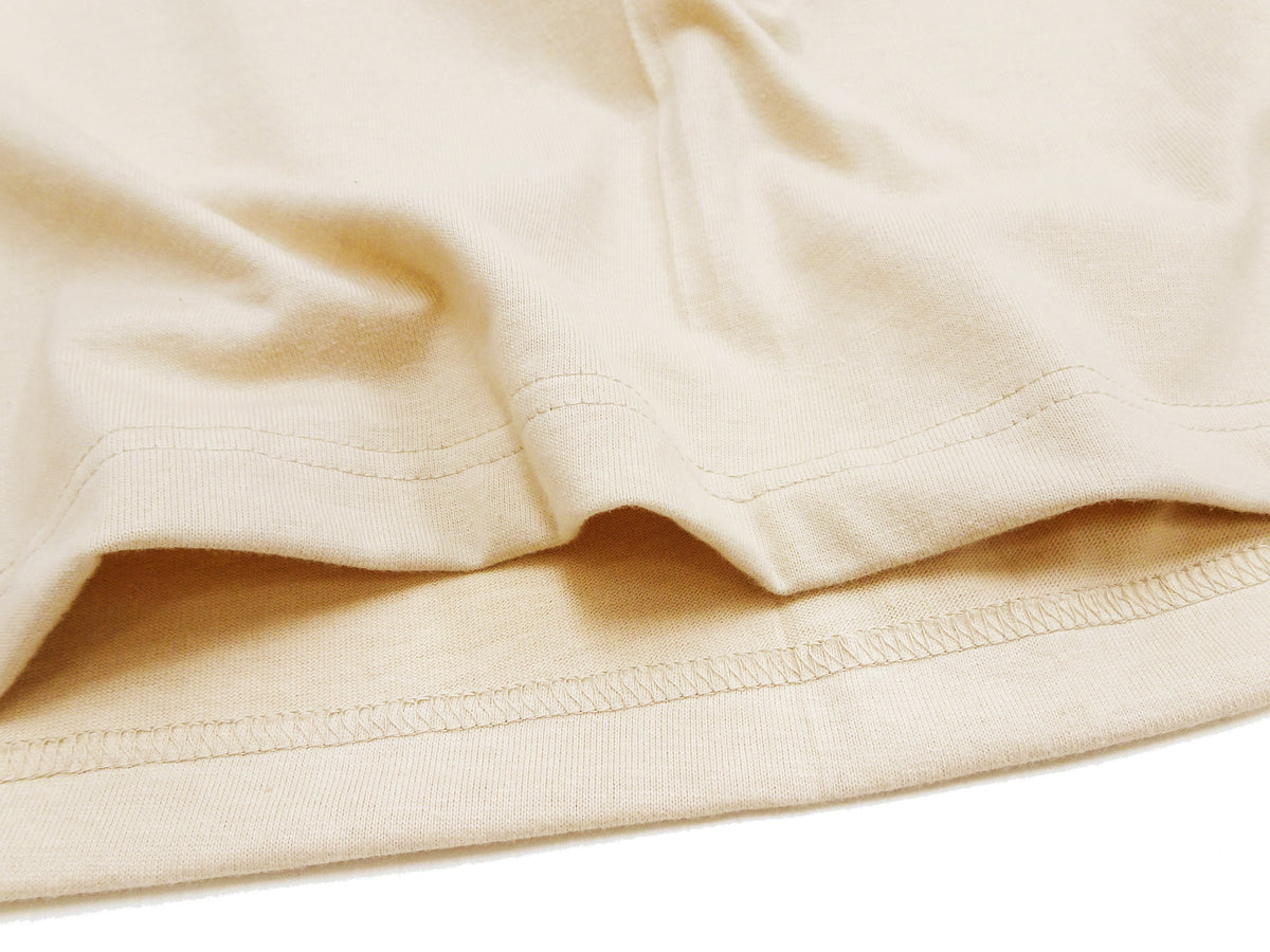 TOYS McCOY Men's Short Sleeve Military Graphic Vintage-Inspired T-Shirt, Loopwheel Tubular Tee with V-Gusset, Unwashed Finish, Made in Japan (TMC2608 041 Beige)