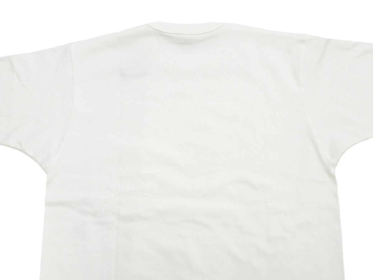 TOYS McCOY Men's Plain Short Sleeve Pocket T-Shirt - Steve McQueen Inspired, Tubular Knit Jersey, Unwashed, Made in Japan (TMC2615 011 Soft Off-White)