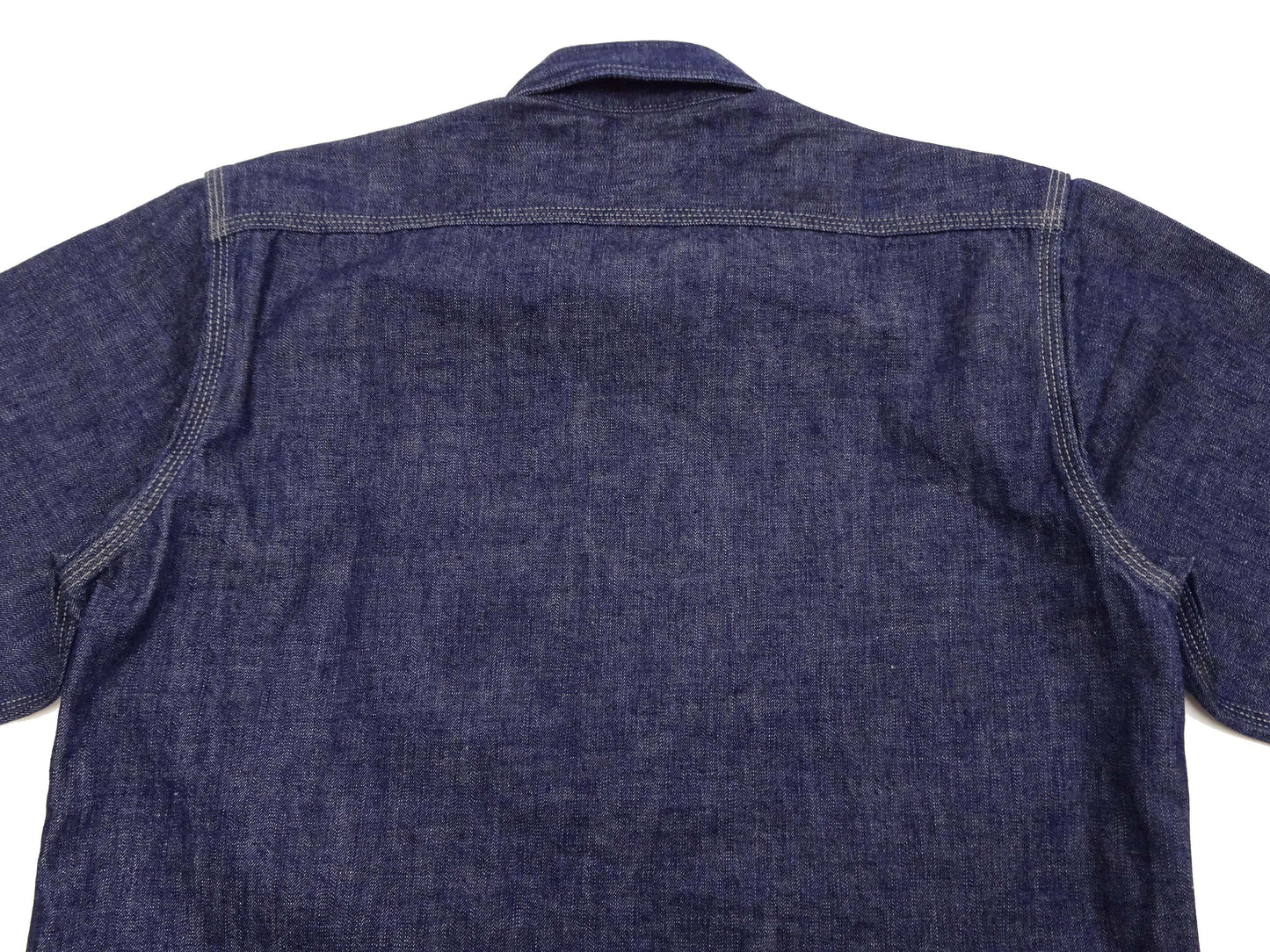 TOYS McCOY Denim Shirt Men's Casual Long Sleeve Plain 10.5 oz Indigo Denim Work Shirt TMS2406