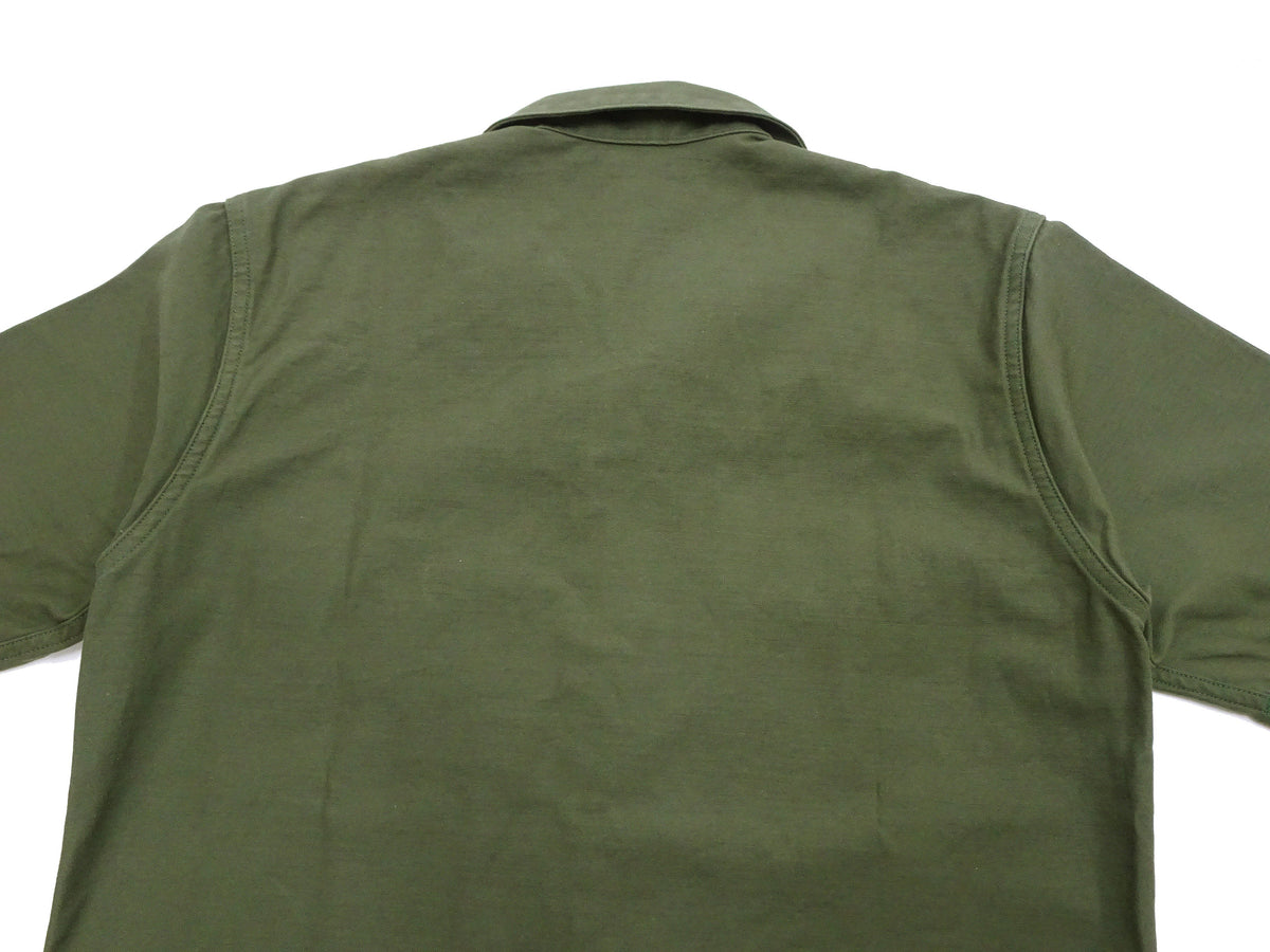 TOYS McCOY Men's Short-Sleeve Shirt - Reproduction of the U.S. Army OG-107 Utility Shirt (Modified Short-Sleeve Version) TMS2505 Olive