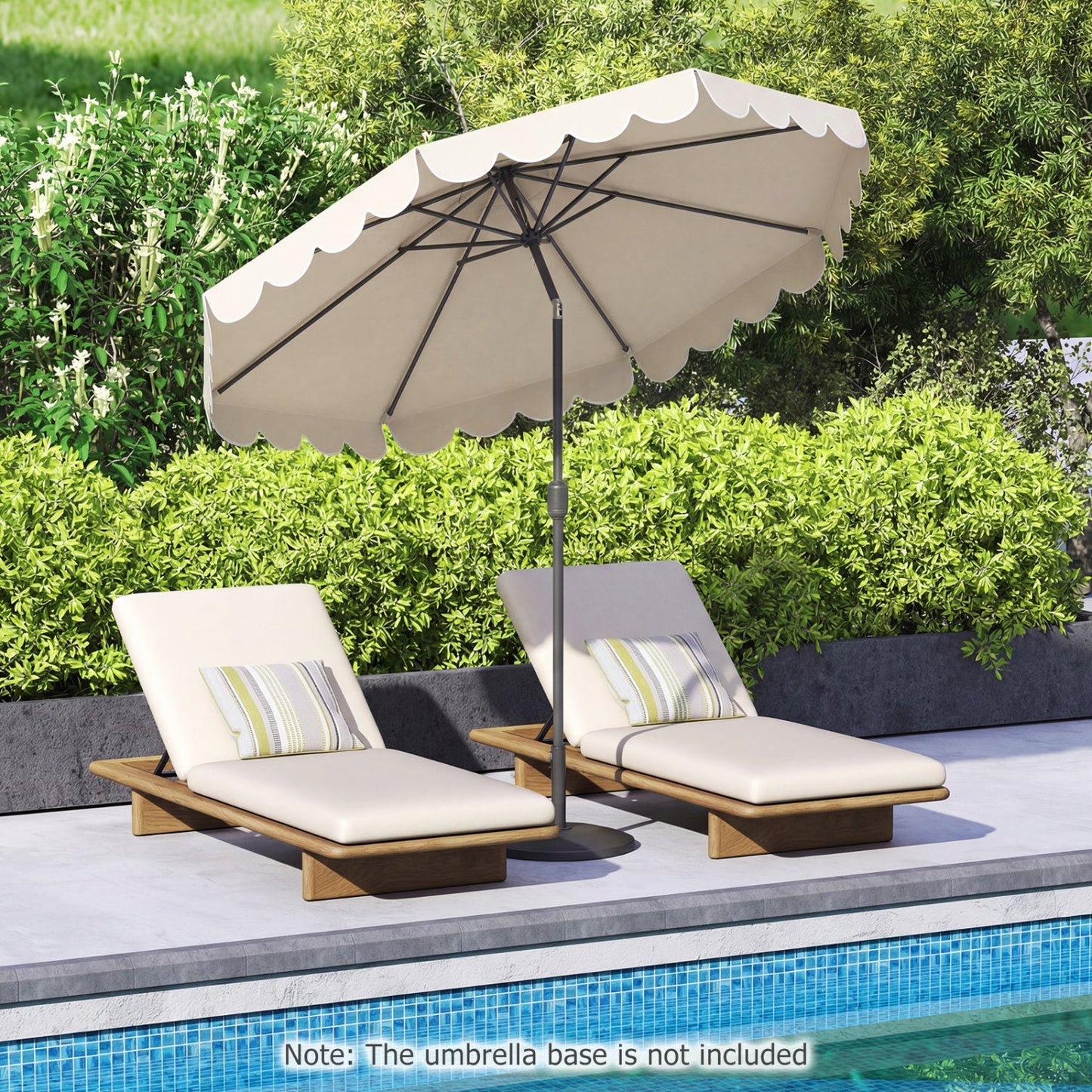 10 FT Patio Umbrella with Push Button Tilt and Crank
