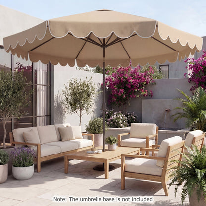 10 FT Patio Umbrella with Push Button Tilt and Crank