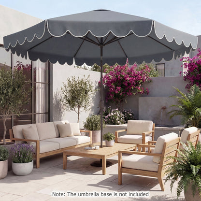 10 FT Patio Umbrella with Push Button Tilt and Crank