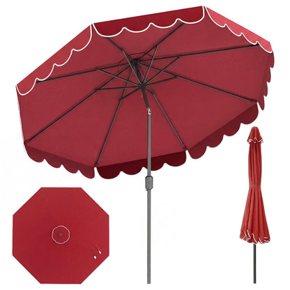 10 FT Patio Umbrella with Push Button Tilt and Crank