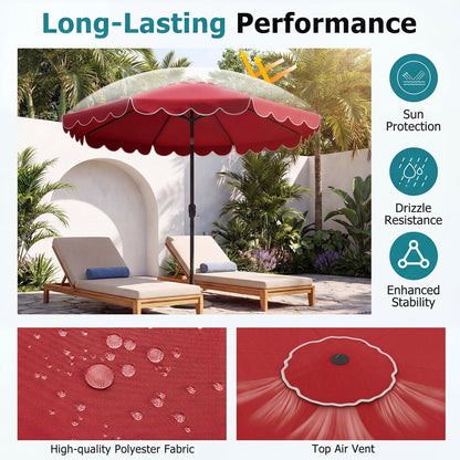 10 FT Patio Umbrella with Push Button Tilt and Crank