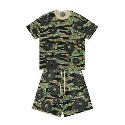 Denim Tears T-shirt & Shorts 2 Piece Set Camouflage
