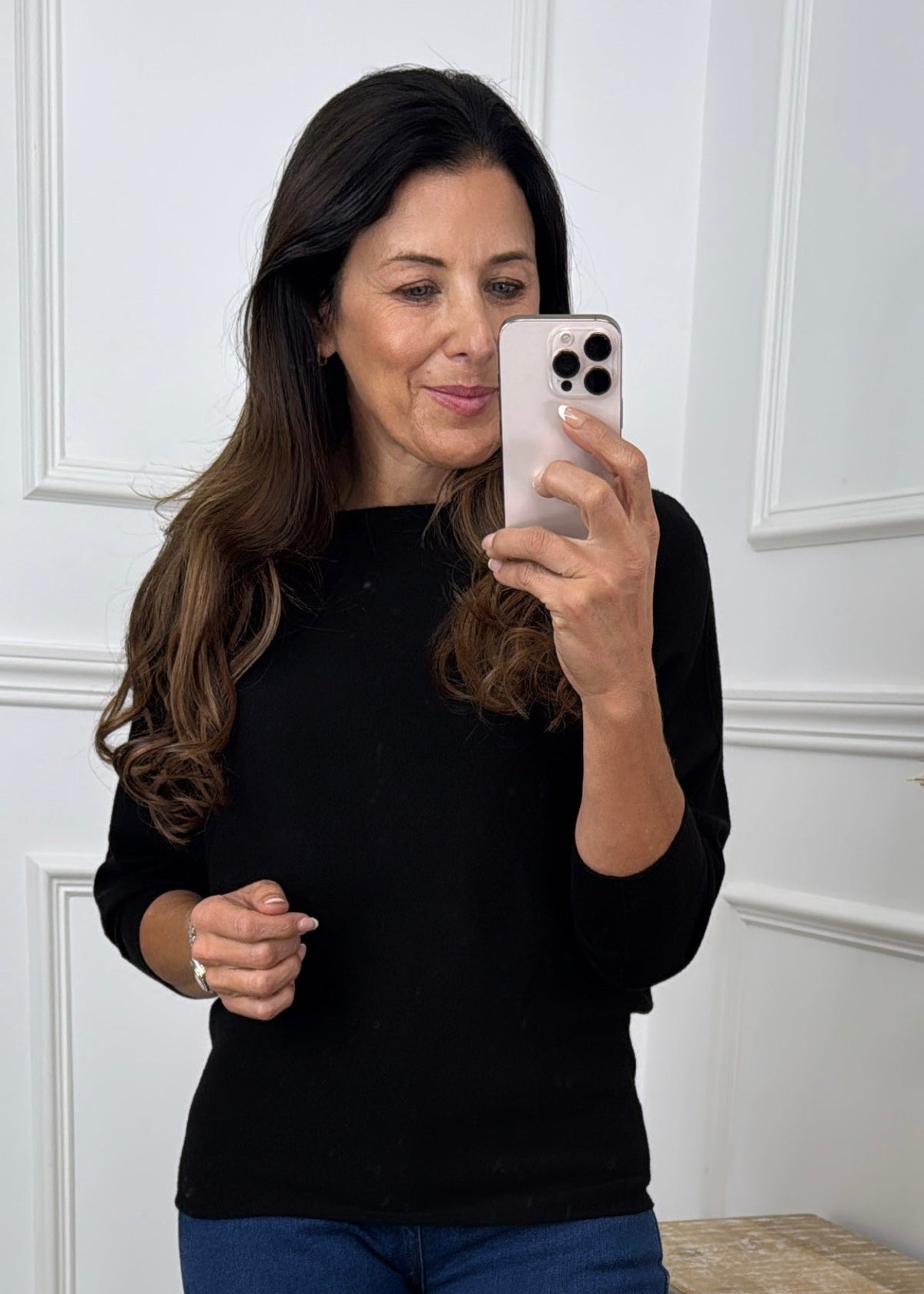 Chanda Black Batwing Sleeve Jumper