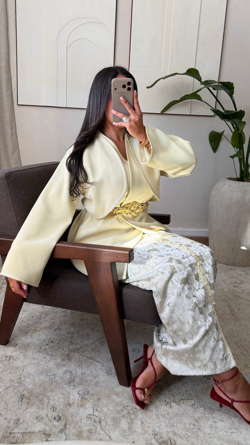 Ensemble veste et brocard SAHKINA I Jaune