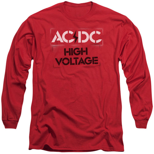 AC/DC High Voltage Stencil Long Sleeve