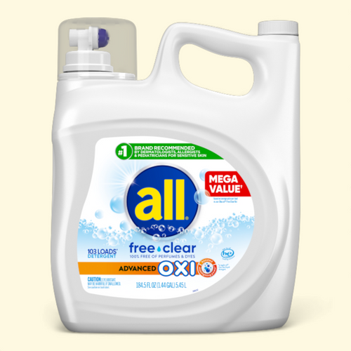 All Free Clear Liquid Laundry Detergent, 184.5oz