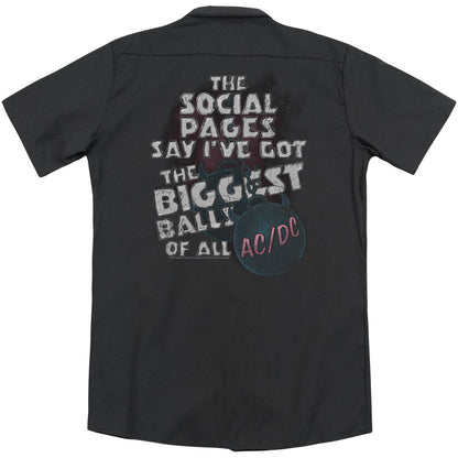 AC/DC Big Balls (Back Print) Work Shirt
