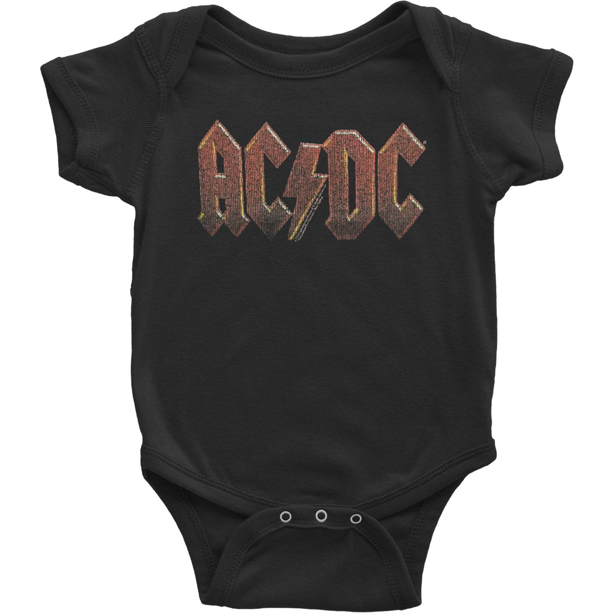 AC/DC Distress Red Kids Bodysuit