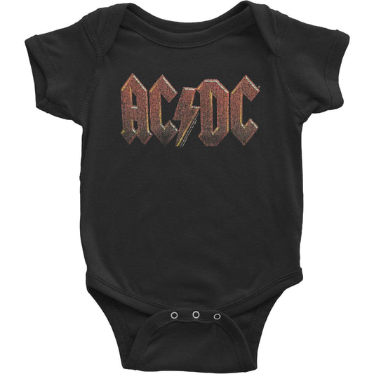 AC/DC Distress Red Kids Bodysuit