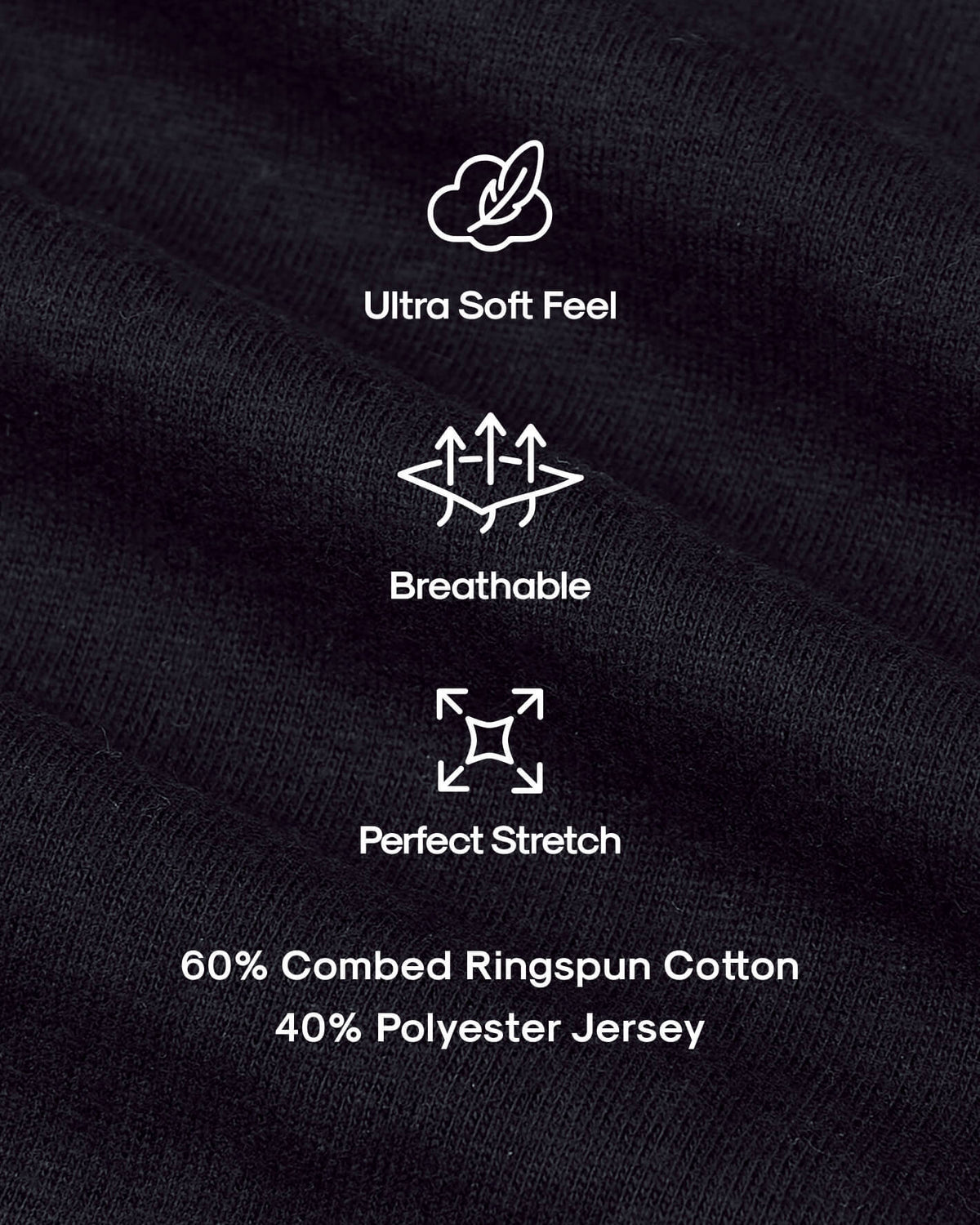 Black Classic Long Sleeve Crew Neck 6-Pack