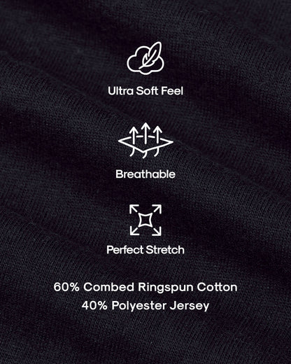 Black Classic Long Sleeve Crew Neck 6-Pack