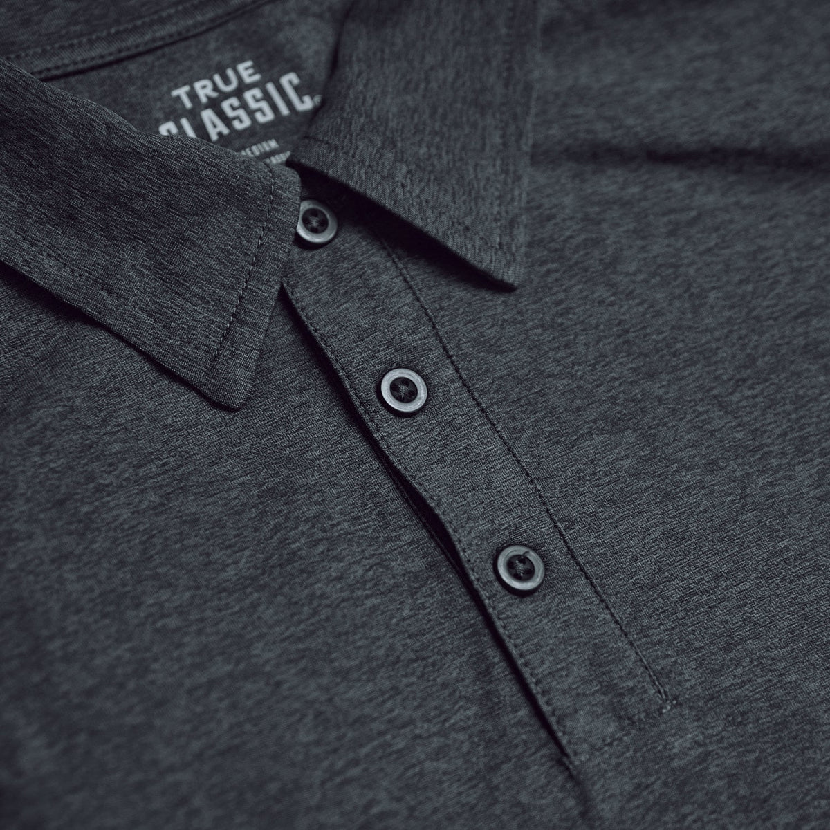 Charcoal Heather Gray Active Polo