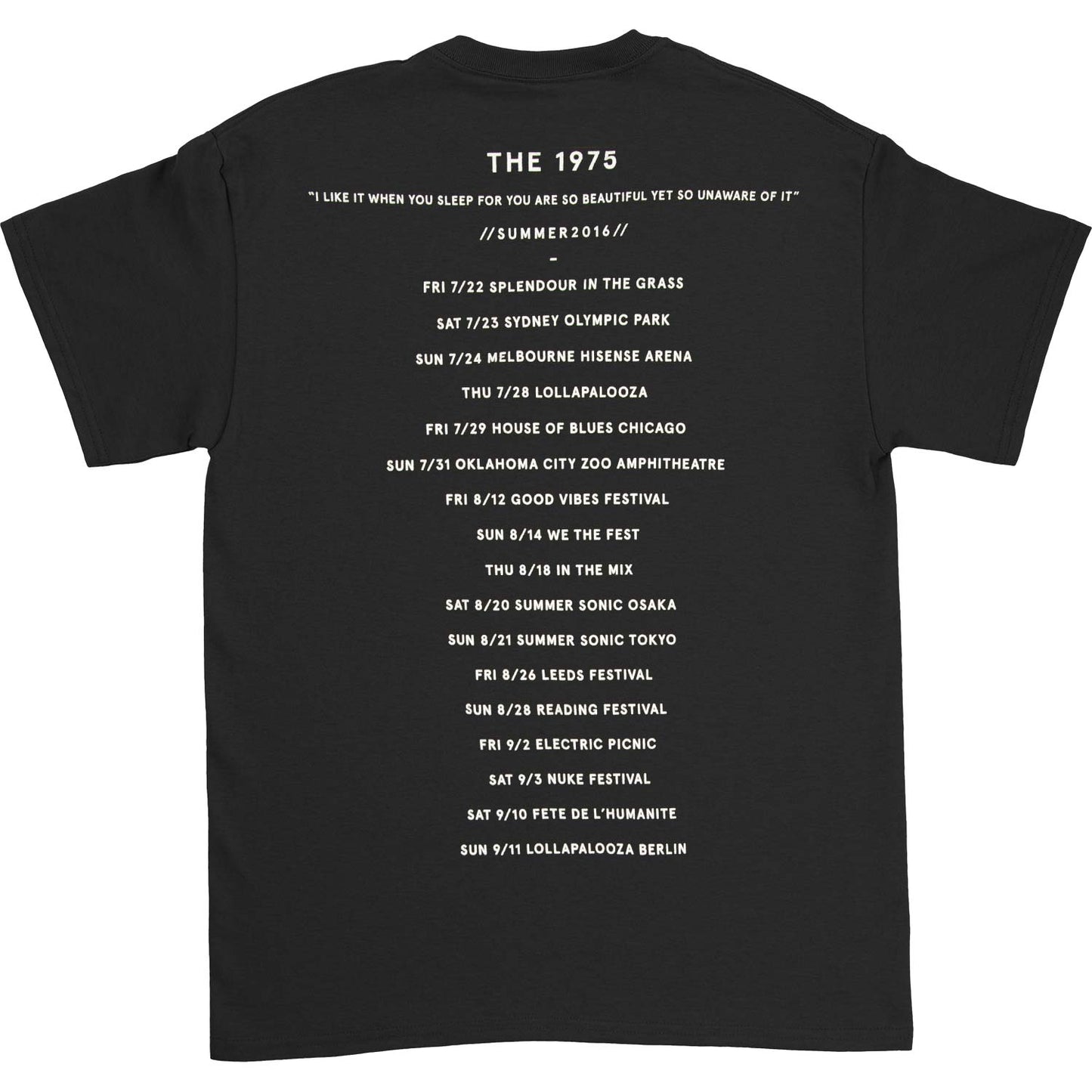 1975 Black Box 2016 Summer Tour T-shirt