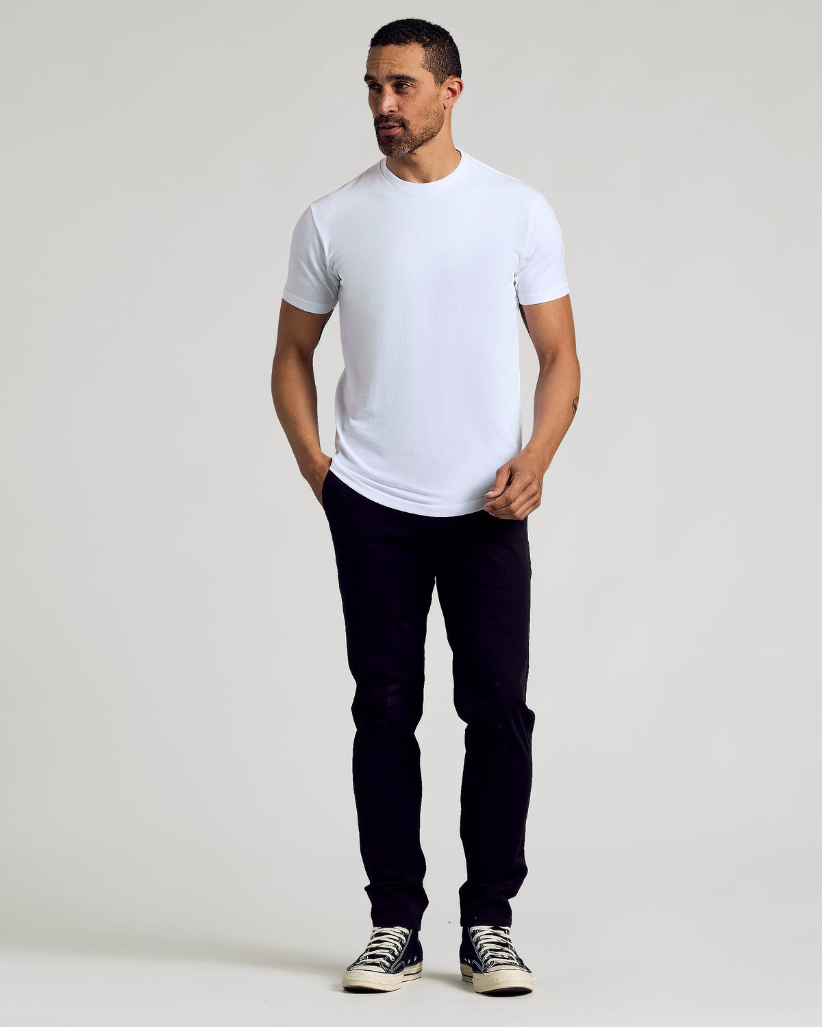 Wardrobe Curved Hem Classic Crew Neck 10-Pack