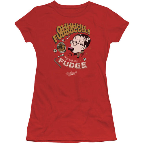 A Christmas Story Fudge Cap Sleeve Junior Top