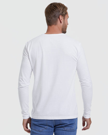 All White Classic Henley 2-Pack