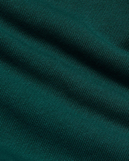 Deep Emerald Fleece French Terry Pullover Crew Neck