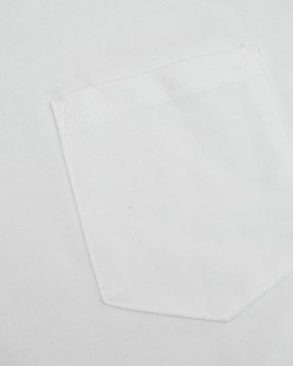 White Tall Heavyweight Long Sleeve Pocket Crew 4-Pack