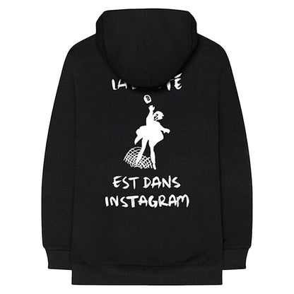 1975 ABIIOR Est Dans Instagram (Back Print) Hooded Sweatshirt