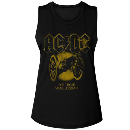AC/DC AC/DC Monochrome Ftatr Womens Tank