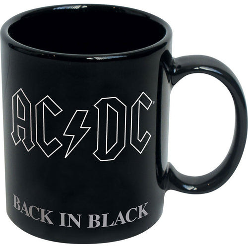 AC/DC Back In Black Ceramic Mug (18oz/Black) Coffee Mug