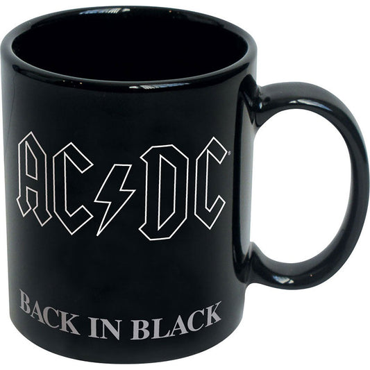 AC/DC Back In Black Ceramic Mug (18oz/Black) Coffee Mug