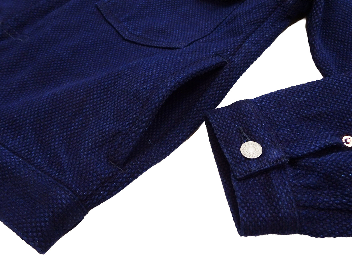 Studio D'artisan Men's 14 oz Selvedge Sashiko Jacket - Type II Style - Deep Indigo One Wash - Made in Japan (SDA 4619)