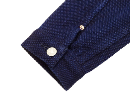 Studio D'artisan Men's 14 oz Selvedge Sashiko Jacket - Type II Style - Deep Indigo One Wash - Made in Japan (SDA 4619)