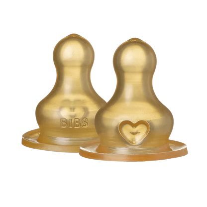 Bibs Baby Bottle Replacement Nipple 2 Pack Latex