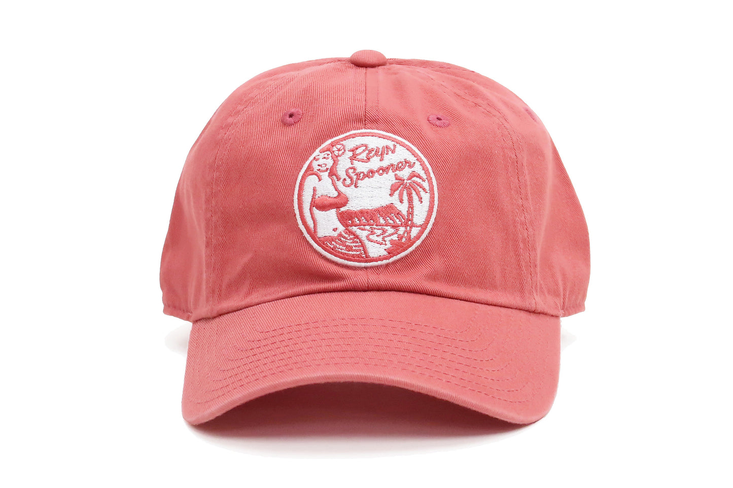 Reyn Spooner Cap THE MAUKA HAT Men's Classic Cotton Twill Hat with Embroidered Patch A000150221 502-A0001 Red