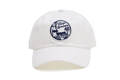 Reyn Spooner Cap THE MAUKA HAT Men's Classic Cotton Twill Hat with Embroidered Patch A000150221 502-A0001 White