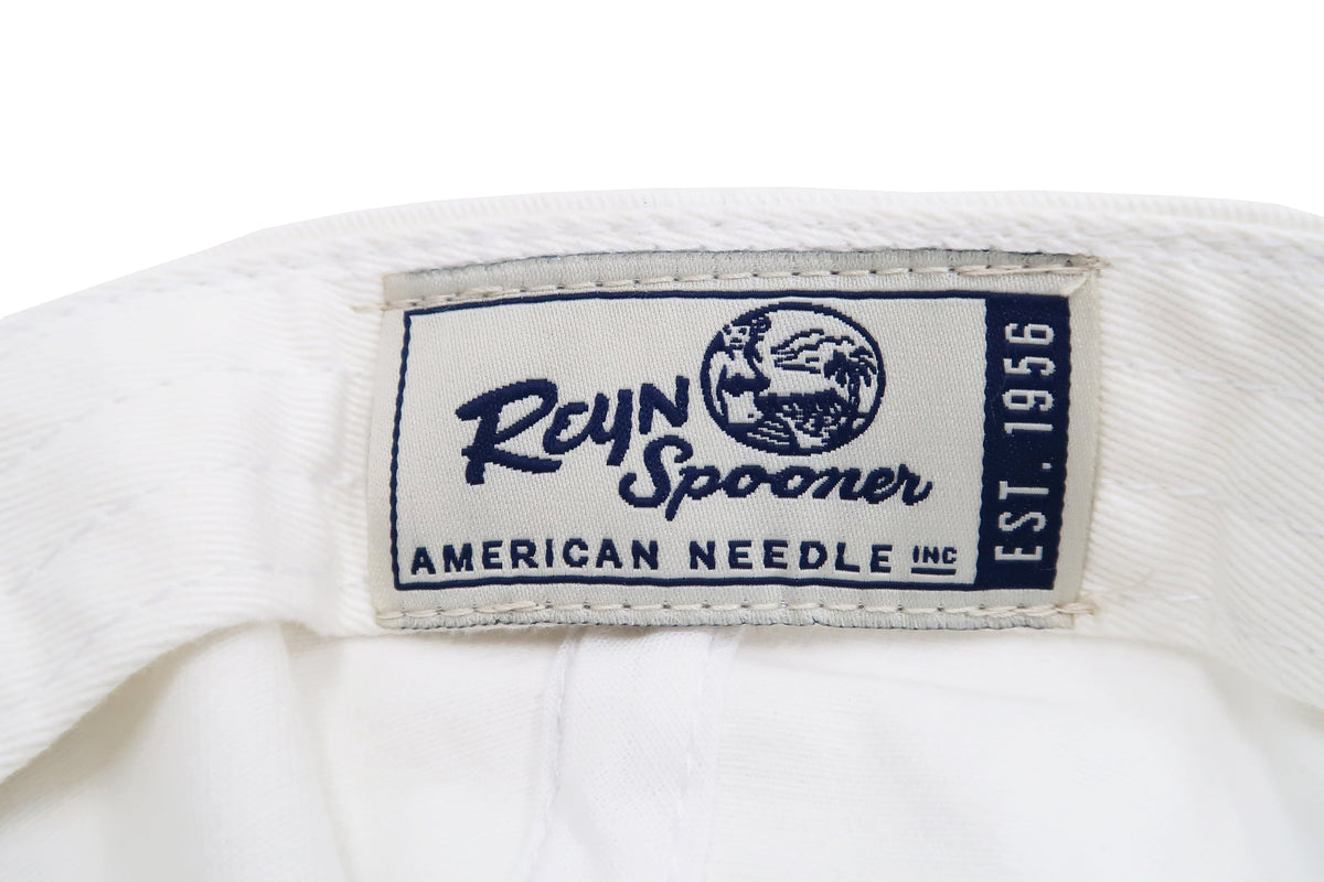 Reyn Spooner Cap THE MAUKA HAT Men's Classic Cotton Twill Hat with Embroidered Patch A000150221 502-A0001 White