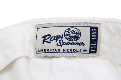 Reyn Spooner Cap THE MAUKA HAT Men's Classic Cotton Twill Hat with Embroidered Patch A000150221 502-A0001 White
