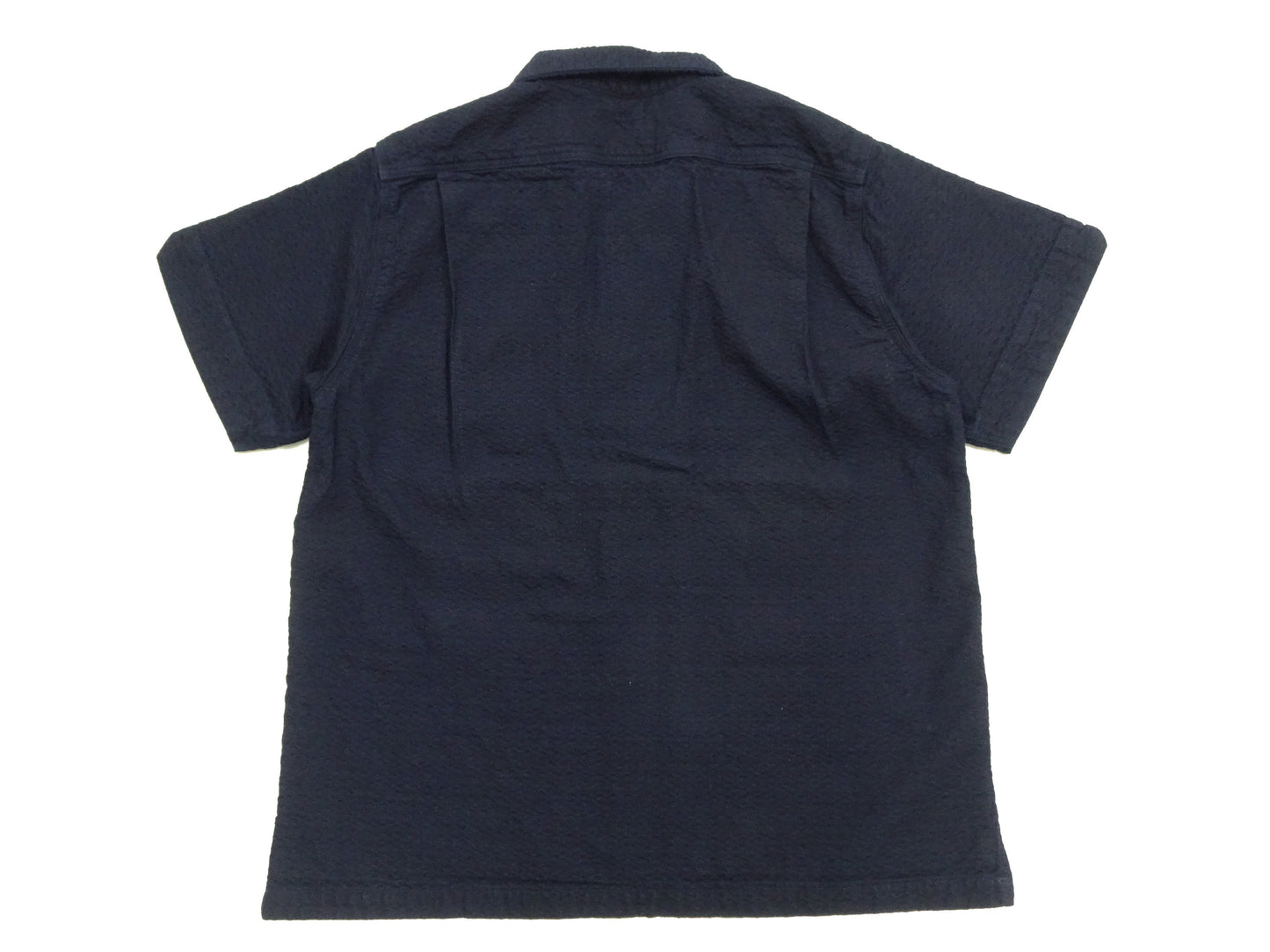 Studio D'Artisan Indigo Dobby Camp Collar Shirt - Men's Short Sleeve Casual Shirt with Relaxed Resort-Style Design - 5724 Deep-Indigo