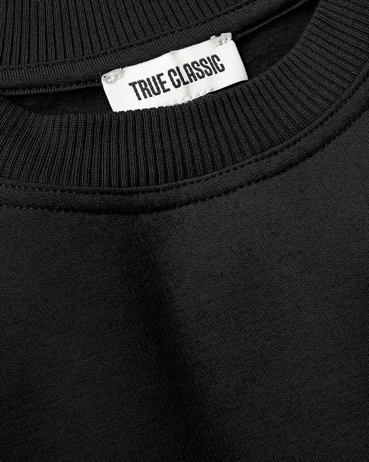Girls Black Slouch Pullover Crew