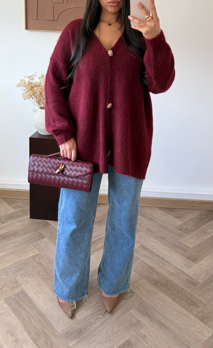Gilet pull MERIA JSLT28326 I Bordeaux